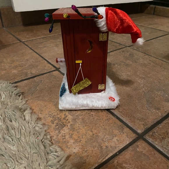 Gemmy New Animated Outhouse Bathroom Santa Claus Farting Lighted - Picture 1 of 4